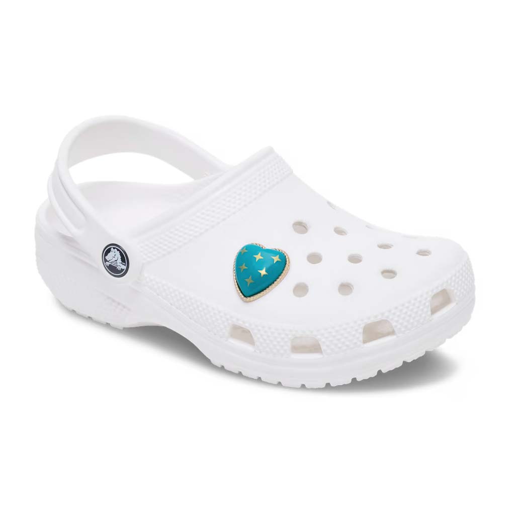 Jibbitz™ Turquoise and Gold Heart