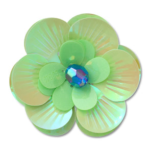Jibbitz™ Sequin Green Flower
