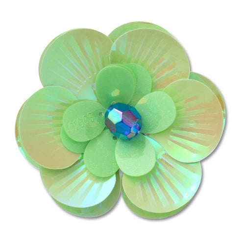 Jibbitz™ Sequin Green Flower
