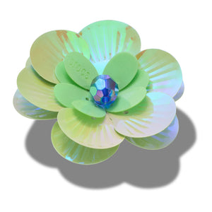 Jibbitz™ Sequin Green Flower