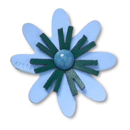 Jibbitz™ Faux Leather Blue Flower