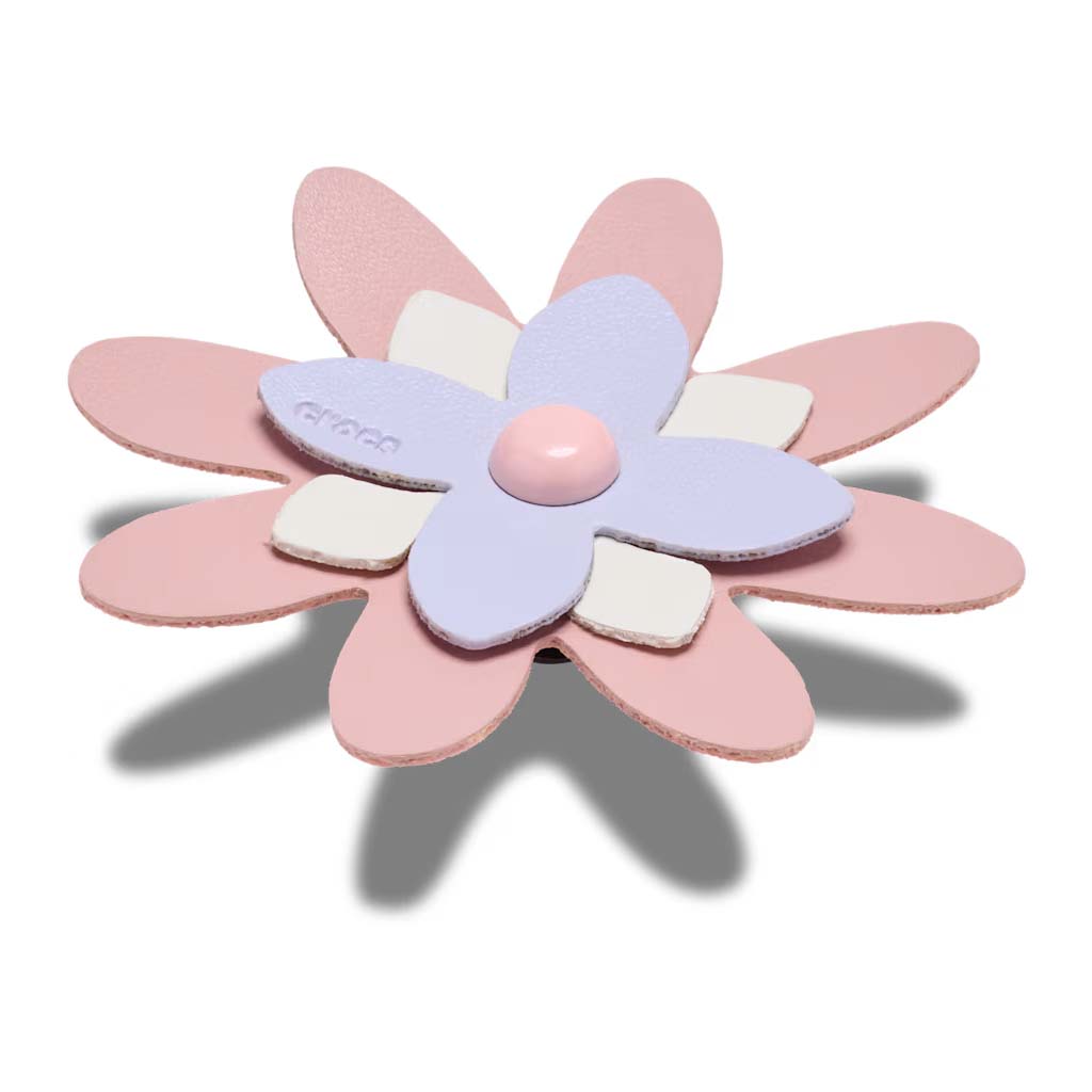Jibbitz™ Faux Leather Pink Flower