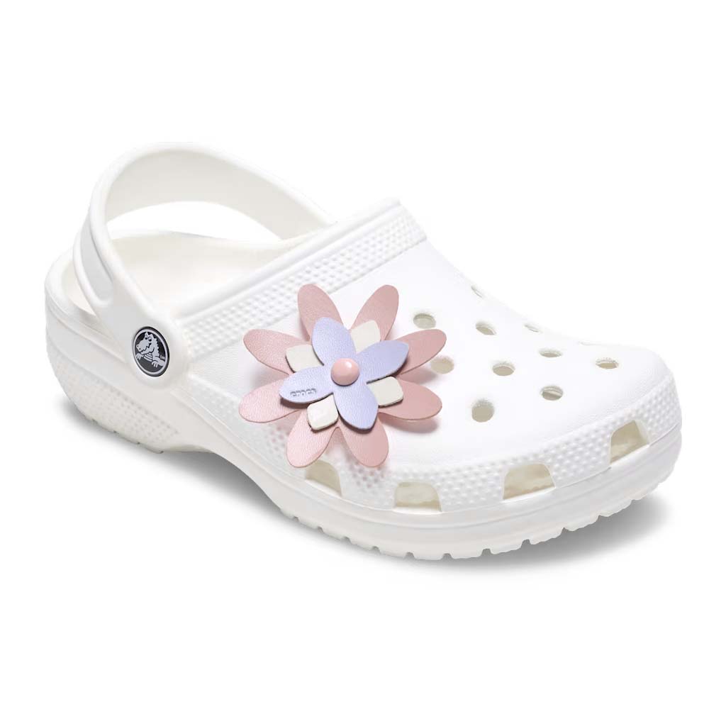 Jibbitz™ Faux Leather Pink Flower