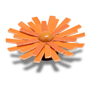 Jibbitz™ Faux Leather Orange Flower