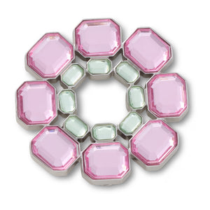 Jibbitz™ Pink and Grn Gema Circle Charm