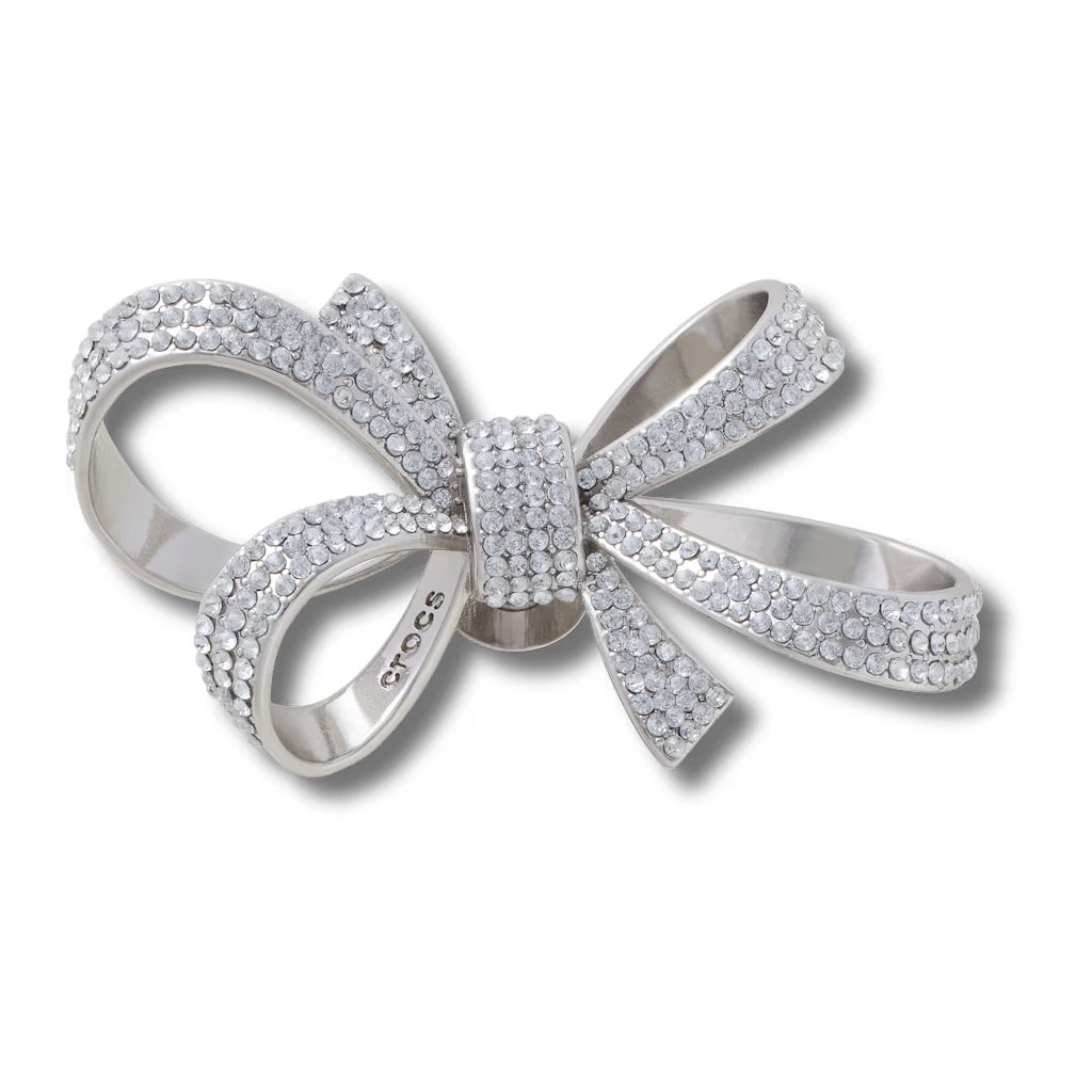 Jibbitz™ Silver gem bow charm