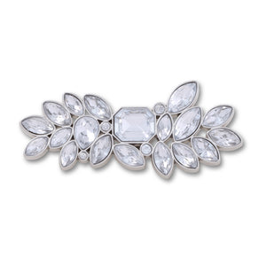 Jibbitz™ Silver leaf gem charm