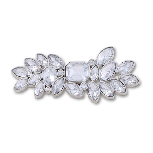 Jibbitz™ Silver leaf gem charm
