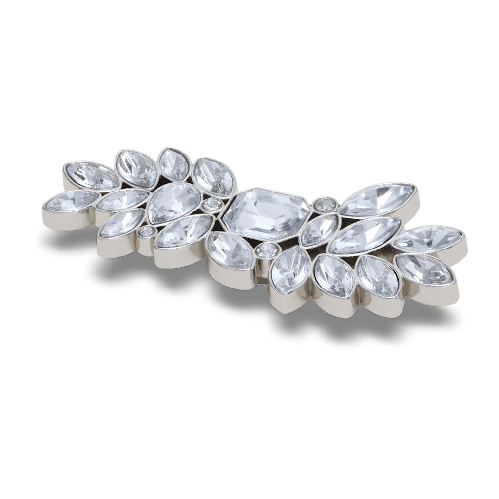 Jibbitz™ Silver leaf gem charm