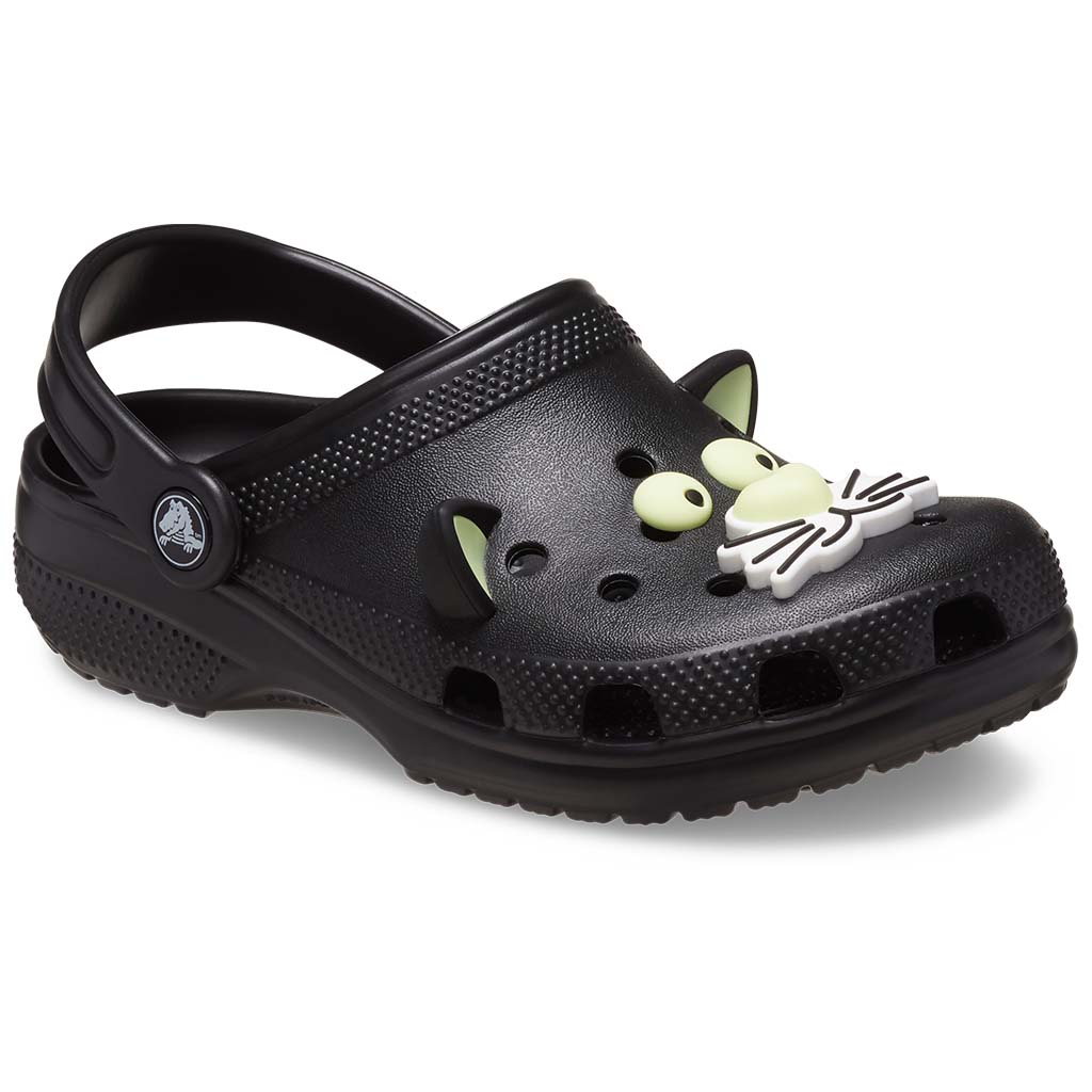 Kid's Classic Glow Black Cat Clog
