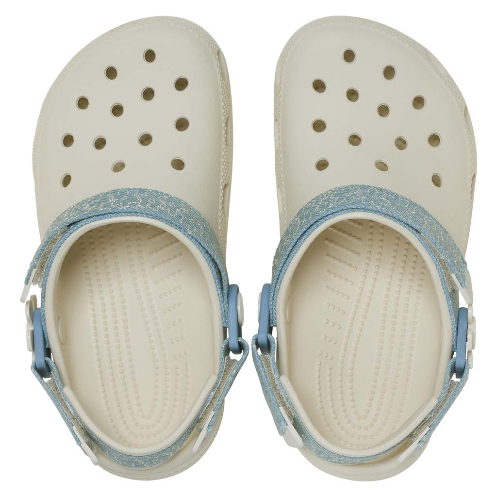 Classic Denim Flower Adjustable Backstrap Clog K