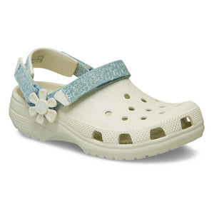 Classic Denim Flower Adjustable Backstrap Clog K