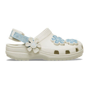 Classic Denim Flower Adjustable Backstrap Clog T
