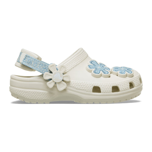 Classic Denim Flower Adjustable Backstrap Clog T