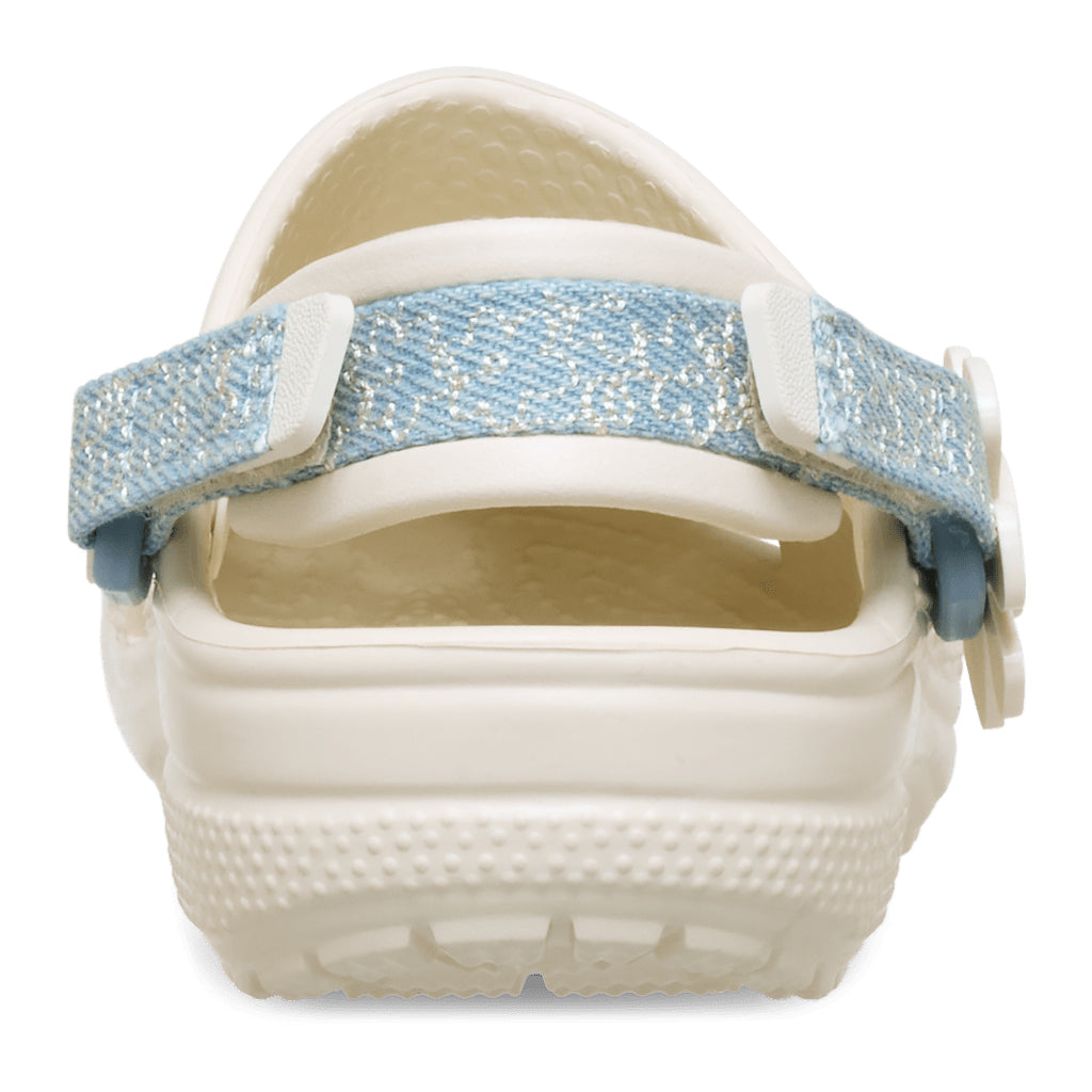 Classic Denim Flower Adjustable Backstrap Clog T