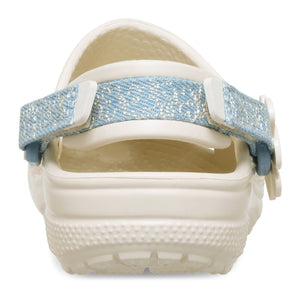 Classic Denim Flower Adjustable Backstrap Clog T