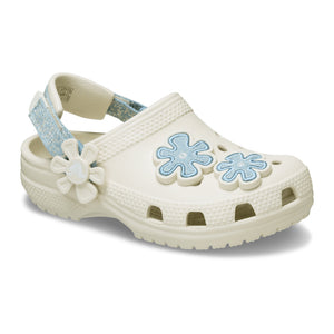 Classic Denim Flower Adjustable Backstrap Clog T