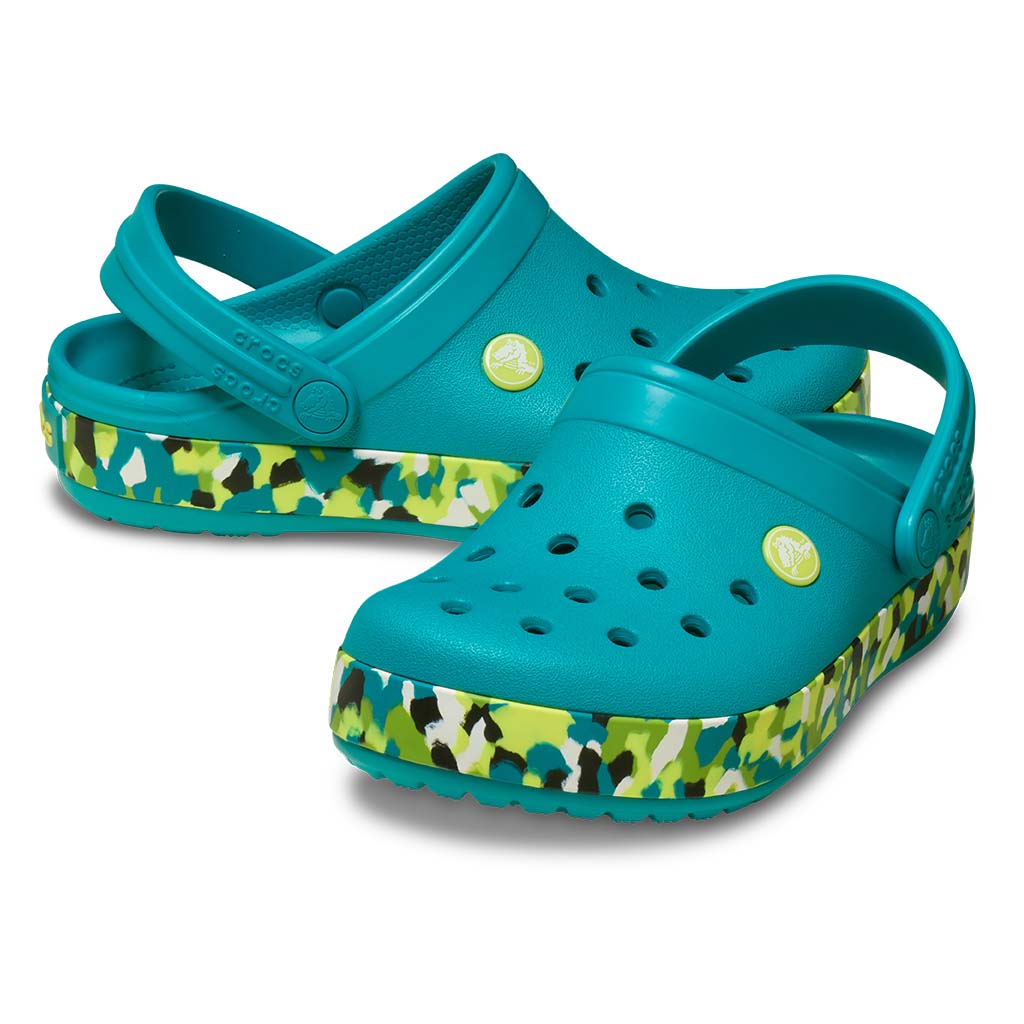 Crocband Glow Confetti Band Clog K