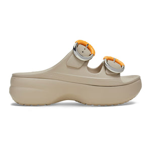 Sat Platform Dipped Buckle Sandal W