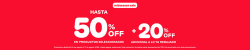 Hasta 50% off + 20% Adicional